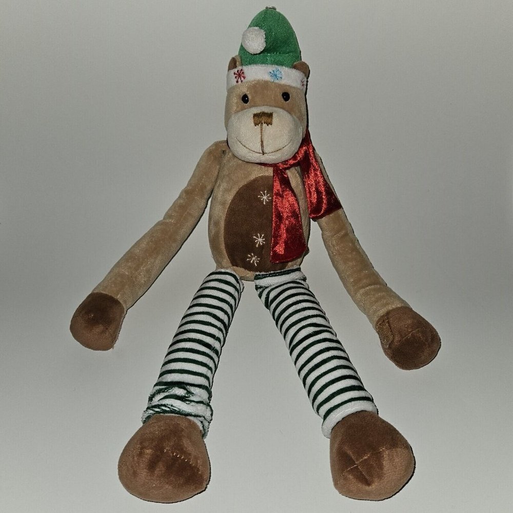 Emrad Creations Season Sensations Monkey Plush Christmas Holiday Toy Long Limbs